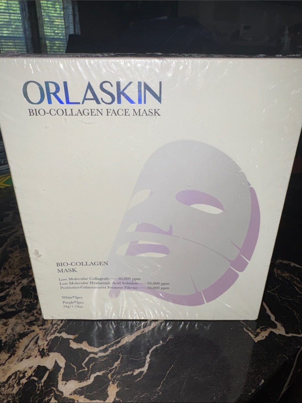 Orlaskin Bio-Collagen Face Mask - White & Purple Hydrating Sheet Masks.